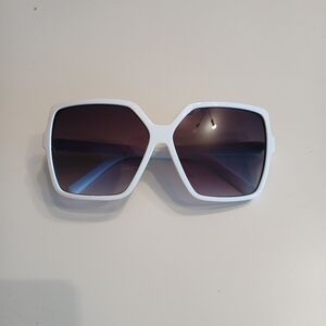 Large White Square Sunglasses